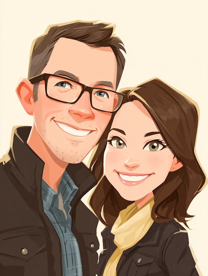 make family or couple caricature