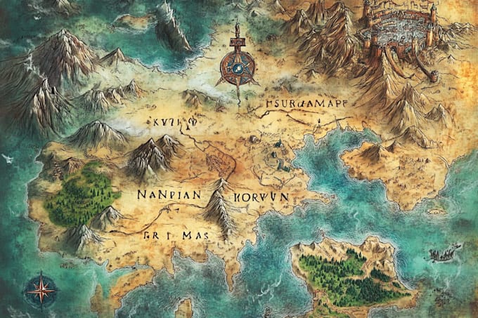 create detailed fantasy and game world maps