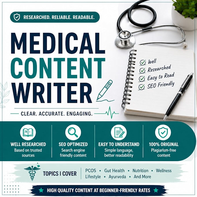 write SEO friendly medical and health articles