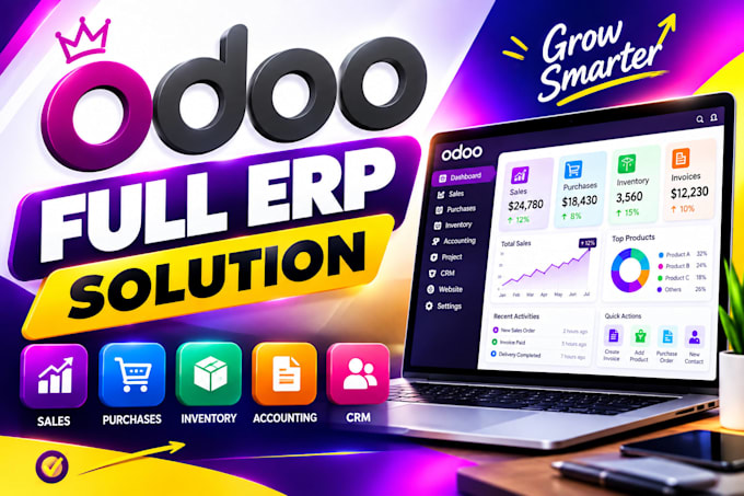 setup odoo erp with accounting, invoicing automation and customization