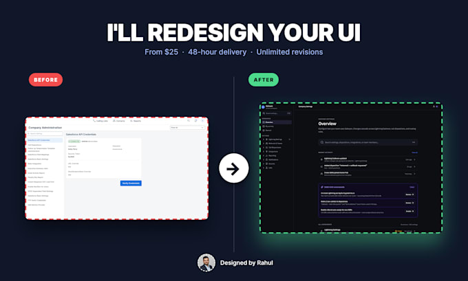 redesign your existing website or app UI in modern figma