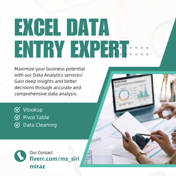 do excel data entry, vlookup and pivot table reports