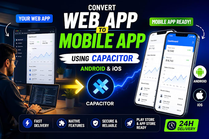 develop ai apps and convert web apps to mobile using capacitor