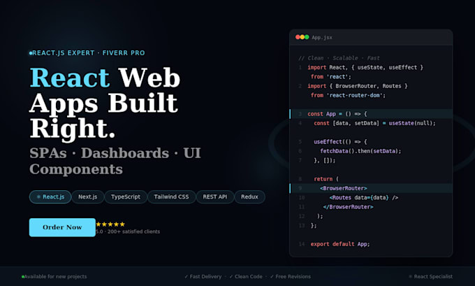 build a high performance reactjs web app spa or custom UI component for your
