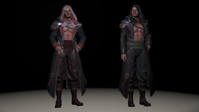 model and texture 3d character for unreal engine, game ready assets