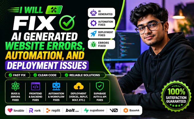 fix ai generated website errors, automation, and deployment issues