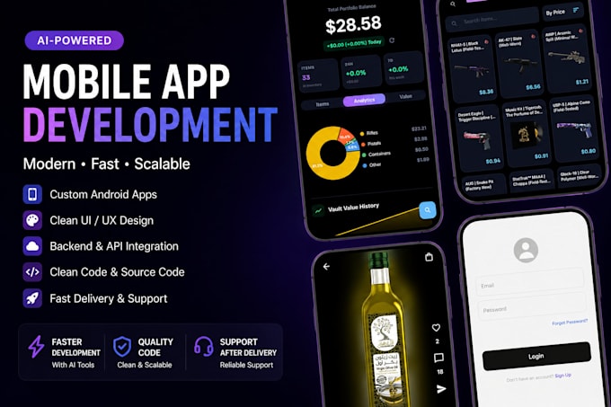 Build your mobile app using ai powered development by Kemall1 | Fiverr