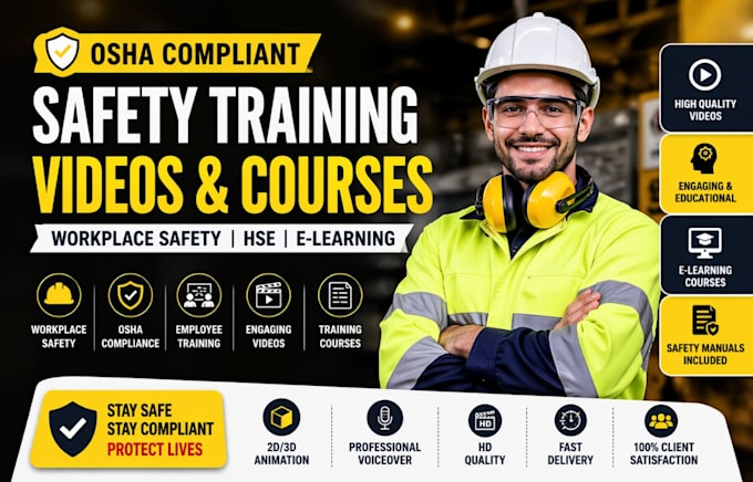 create osha compliant safety training video hse workplace training manual course