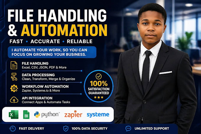 automate your file handling, data processing and integration expert
