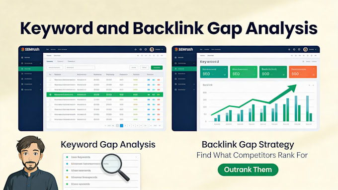 seo competitor analysis with keyword and backlink gap report