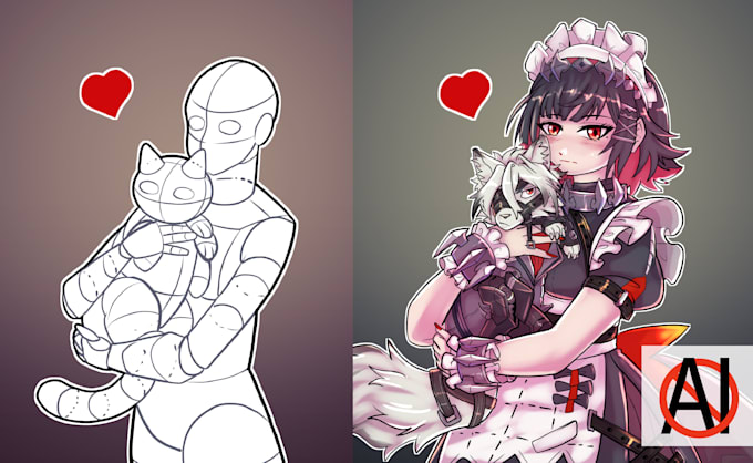 draw your character holding a pet