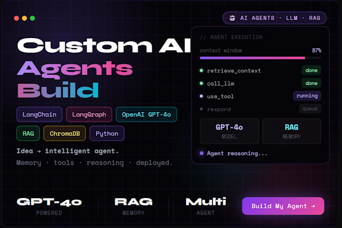build ai agents using langchain, openai, rag, langgraph, python