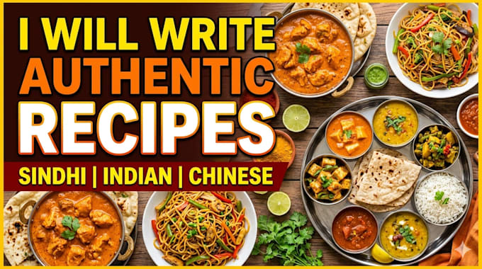 write sindhi, indian and chinese recipes