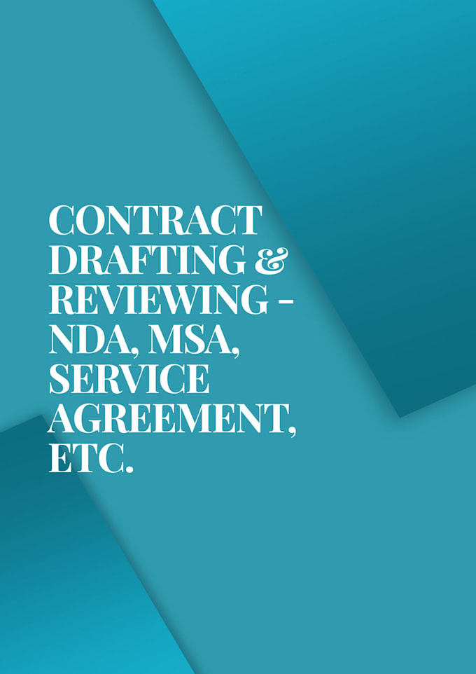 act as your external legal counsel for your contract drafting and reviewing