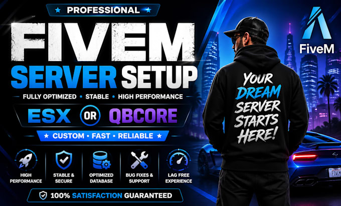 create and setup a fully optimized fivem server with esx or qbcore