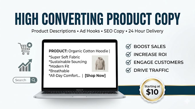 write high converting ecommerce product copy in 24 hours