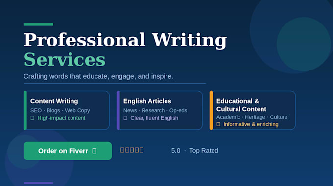write engaging cultural and educational content