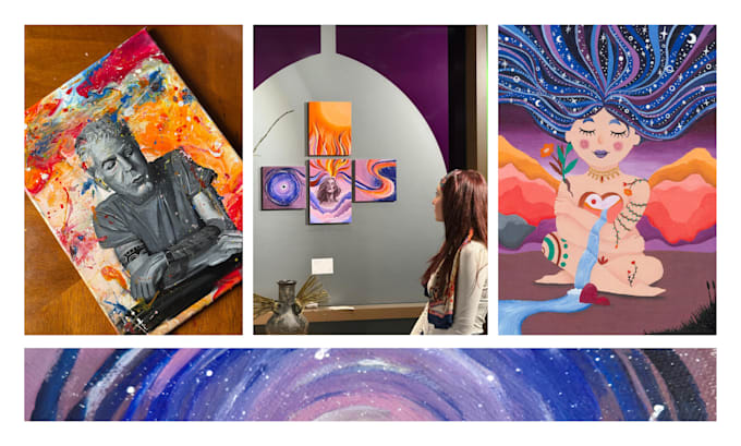 create custom illustration, painting or mural artwork