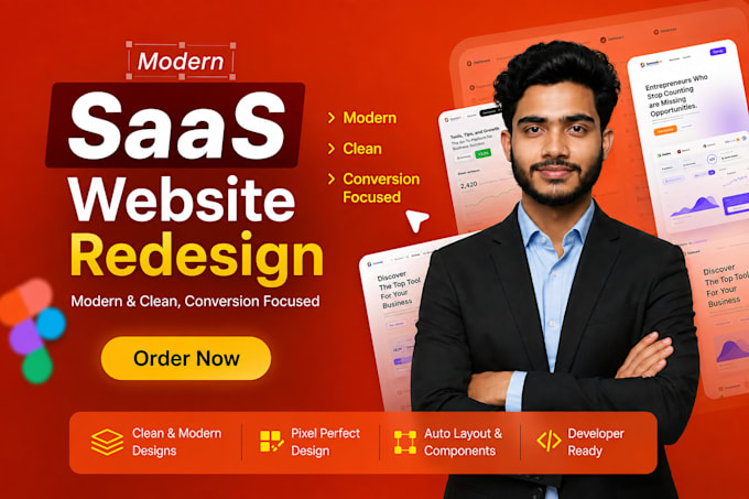 design saas website redesign ui ux in figma