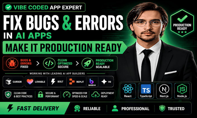 fix bugs in your lovable bolt replit base44 or v0 ai app