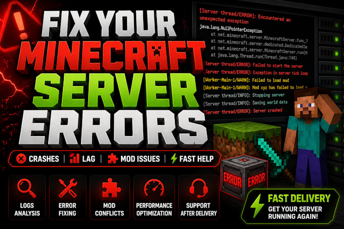 fix your minecraft server errors crashes and mod issues