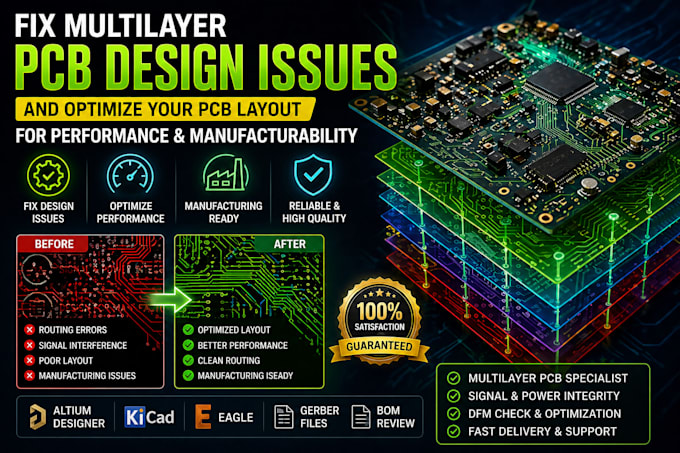 fix multilayer pcb design issues and optimize your pcb layout for performance