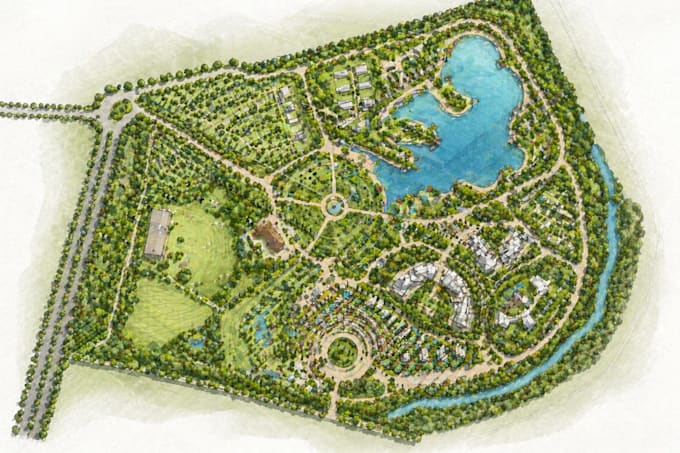 Design 2d and 3d master plan, site plan, resort and park layout, urban ...