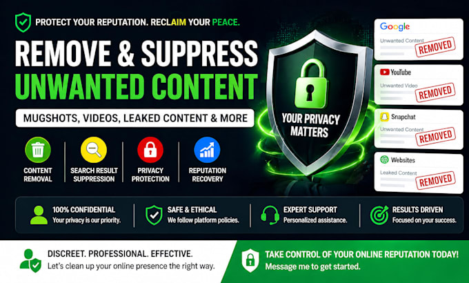 remove unwanted online content , protect your reputation