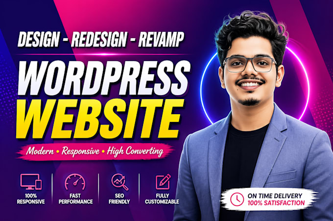 redesign or revamp your wordpress website to a mordern look