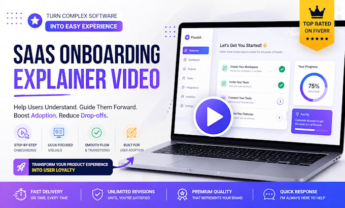 create software UI explainer video, app demo video and UX walkthrough
