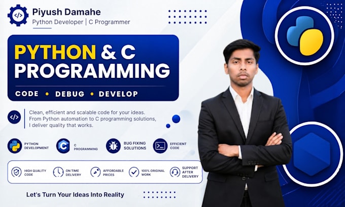 do python, c programming and data analysis projects for you