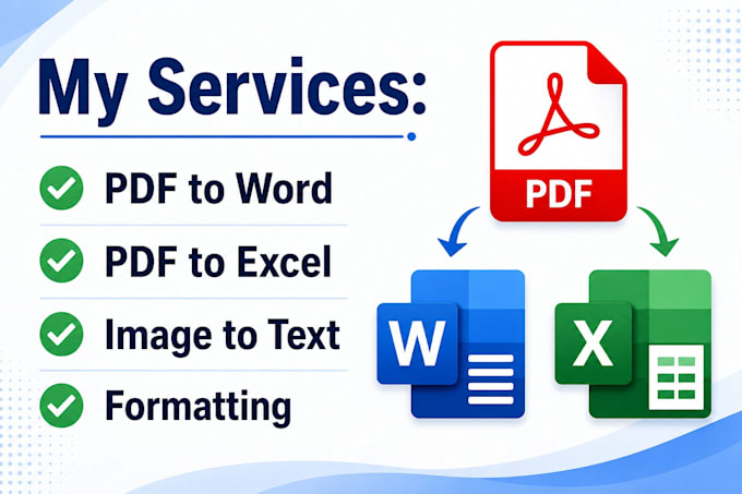 convert pdf to word or excel manually with accuracy and formatting