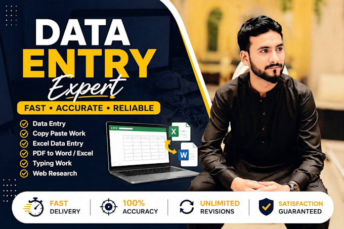 do data entry, copy paste, typing and pdf to word excel work