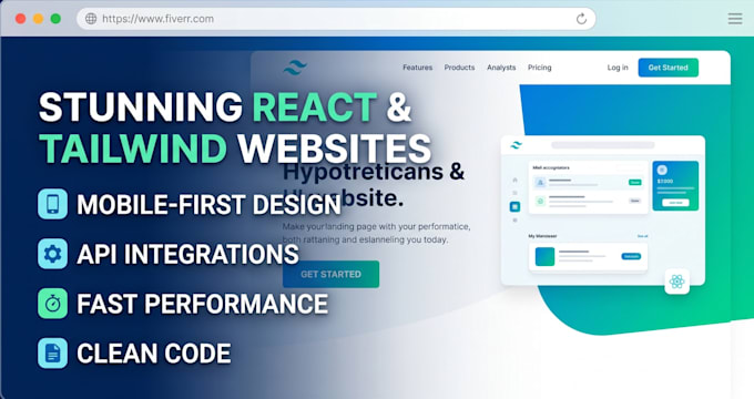 build a responsive custom website using react and tailwind