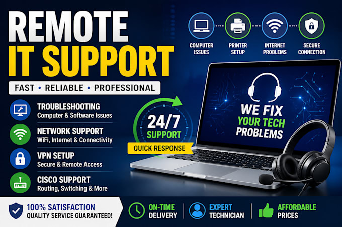 provide IT support and network troubleshooting remotely