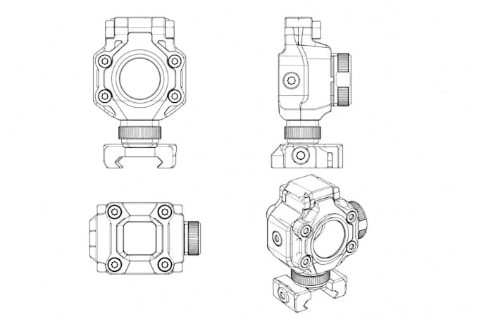 create detailed black and white patent illustrations