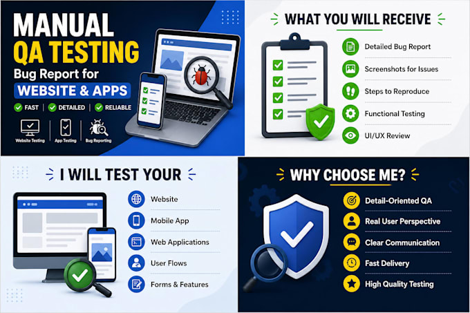test your application and ensure a bug free user experience