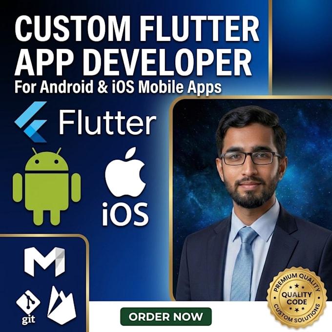 develop custom flutter app for android and ios