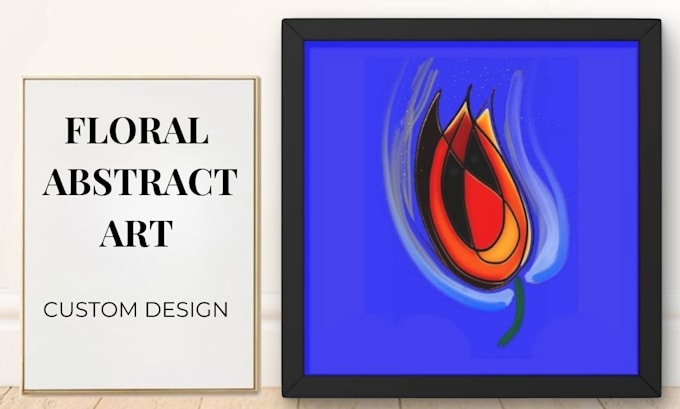 create custom abstract floral wall art for home decor