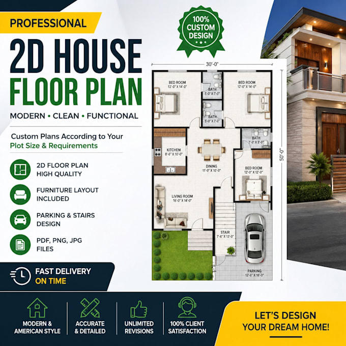 design 2d american style house plan