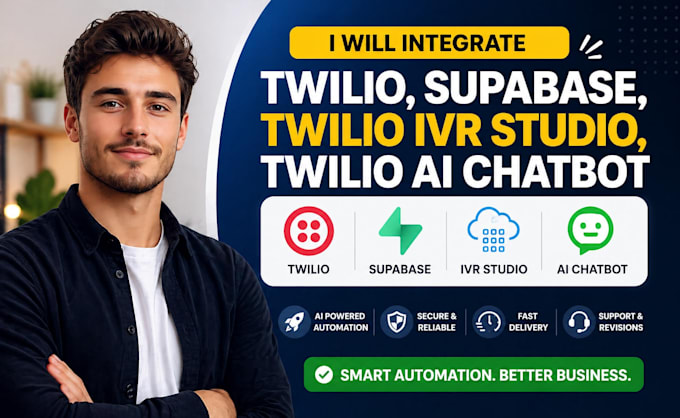 integrate twilio supabase twilio IVR studio twilio ai chatbot