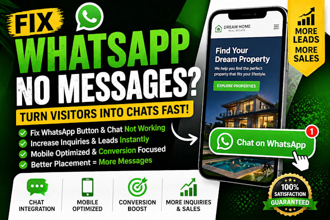 fix web whatsapp lead generation increase inquiries conversion chat integration