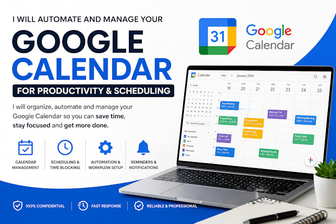 manage your google calendar, scheduling and productivity system