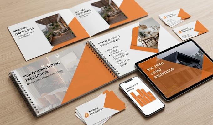 design a professional real estate listing presentation and pitch deck