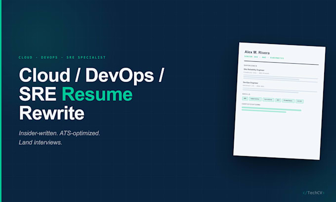 rewrite your cloud, devops or sre resume to land tech interviews