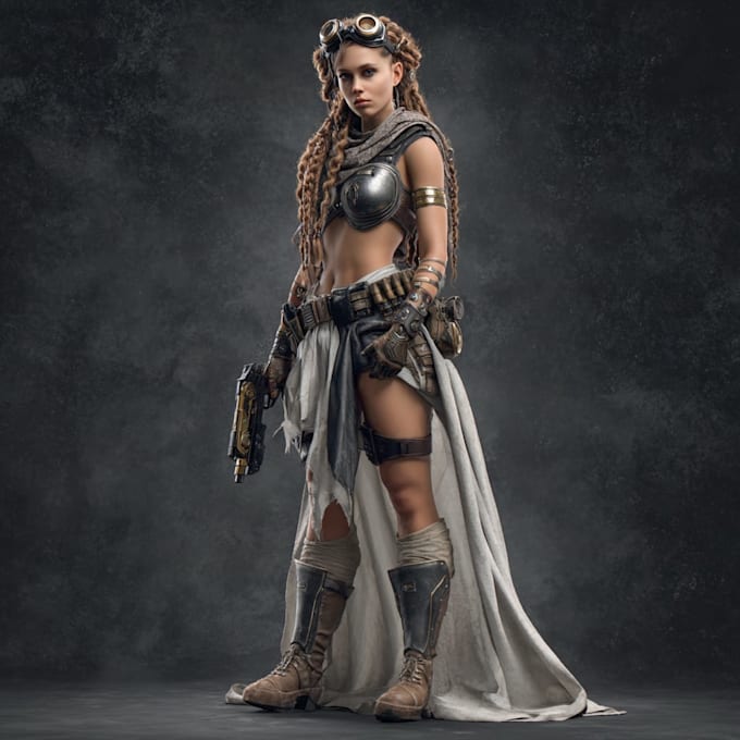 create scifi, fantasy, superhero character design