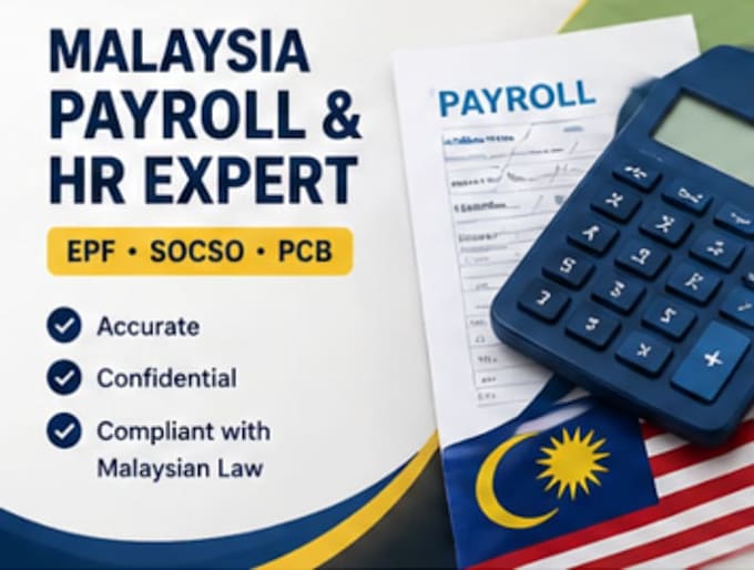 handle malaysia payroll, HR admin, epf, socso, pcb
