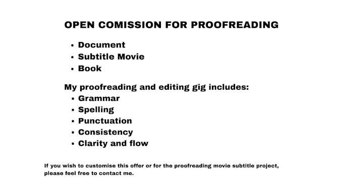 excel in proofreading and qc