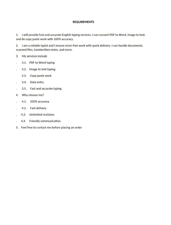 typing and pdf to word