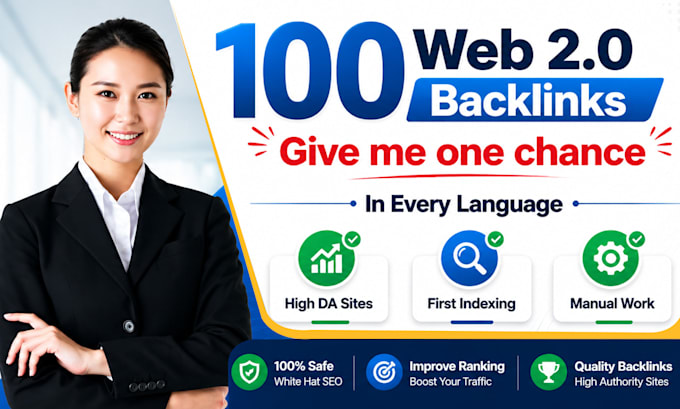 create 100 high authority web 2 0 backlinks for SEO ranking